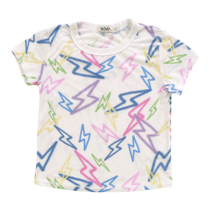 Signature Cap Sleeve Tee (Mixed Color Bolts Pattern)