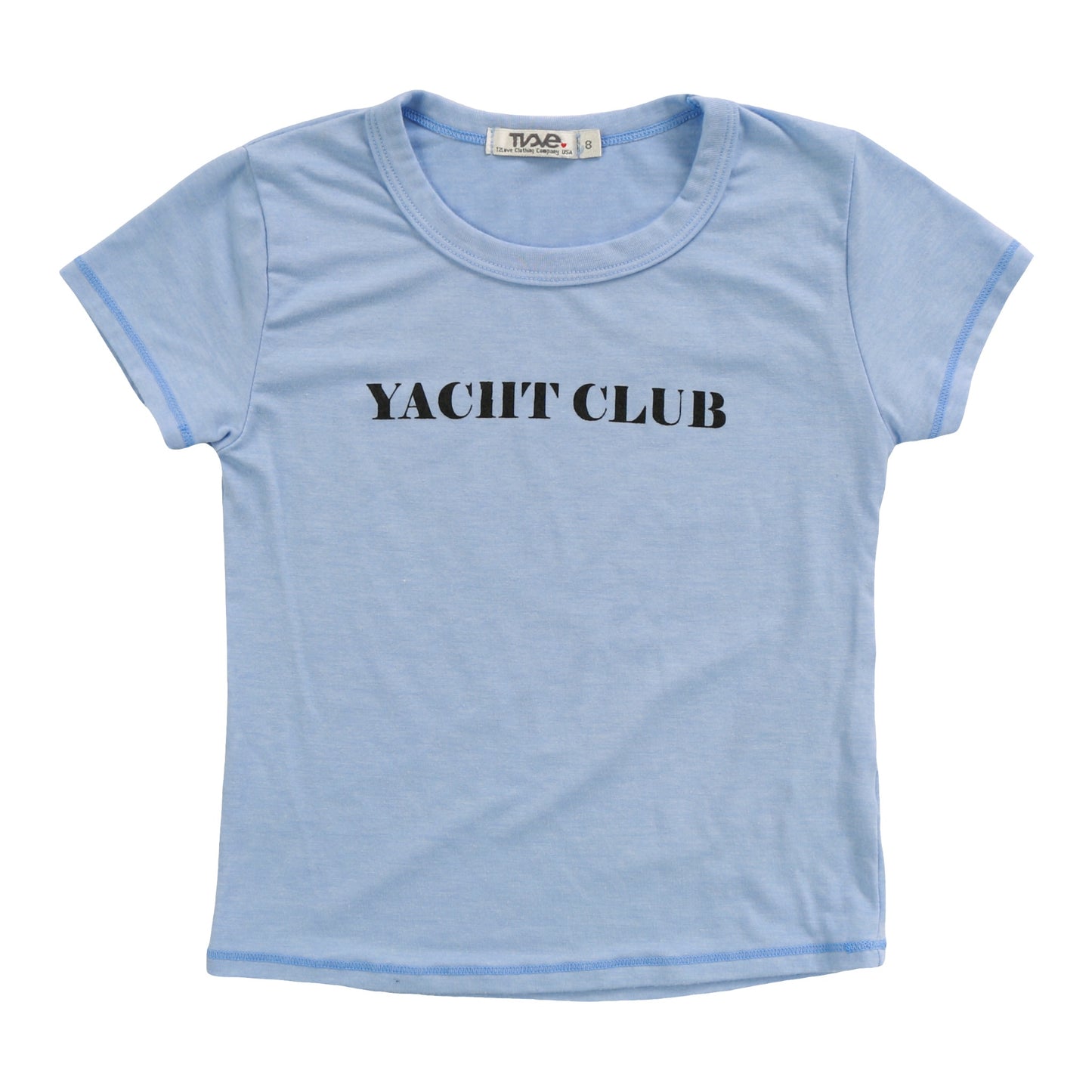 Signature Cap Sleeve Tee ("YACHT CLUB")