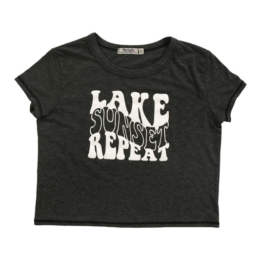 Boxy Top ("LAKE SUNSET REPEAT")