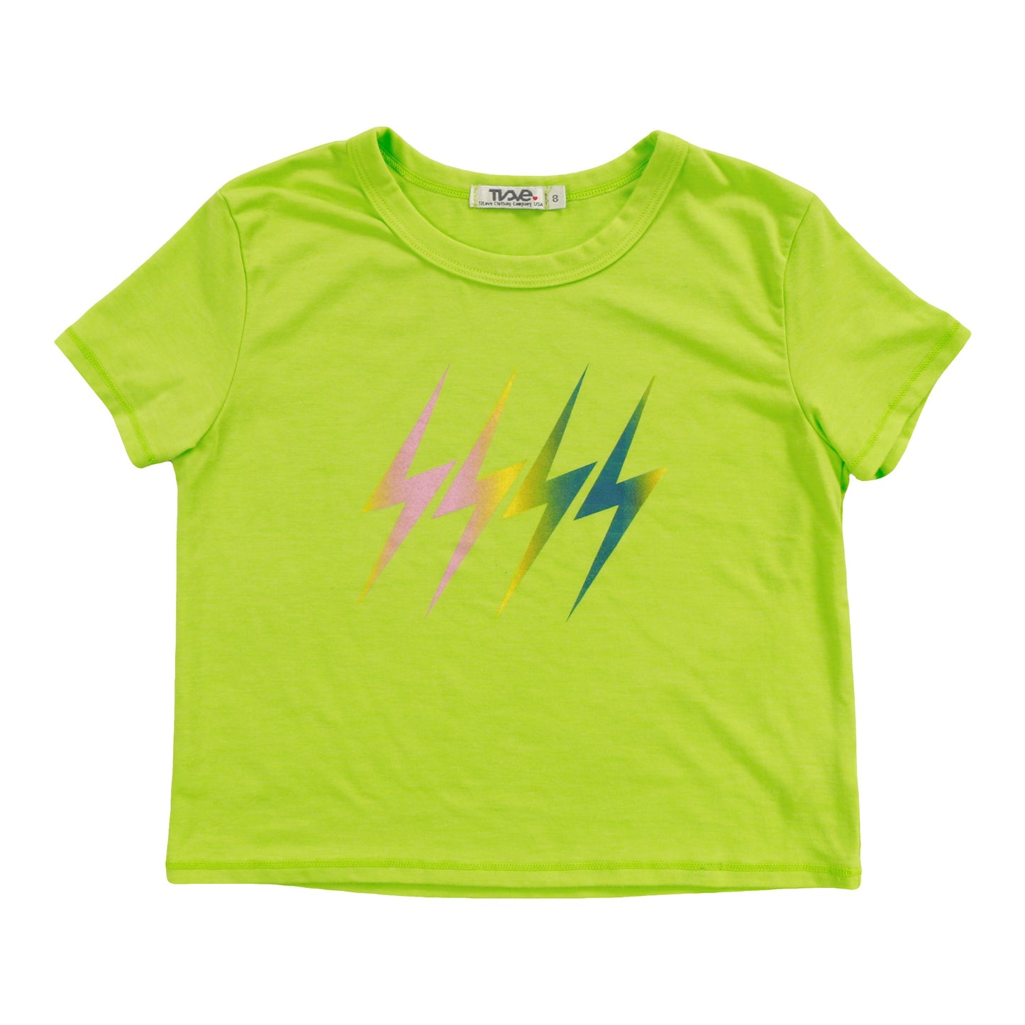 Boxy Top (4 Multi-Colored Bolts Print)