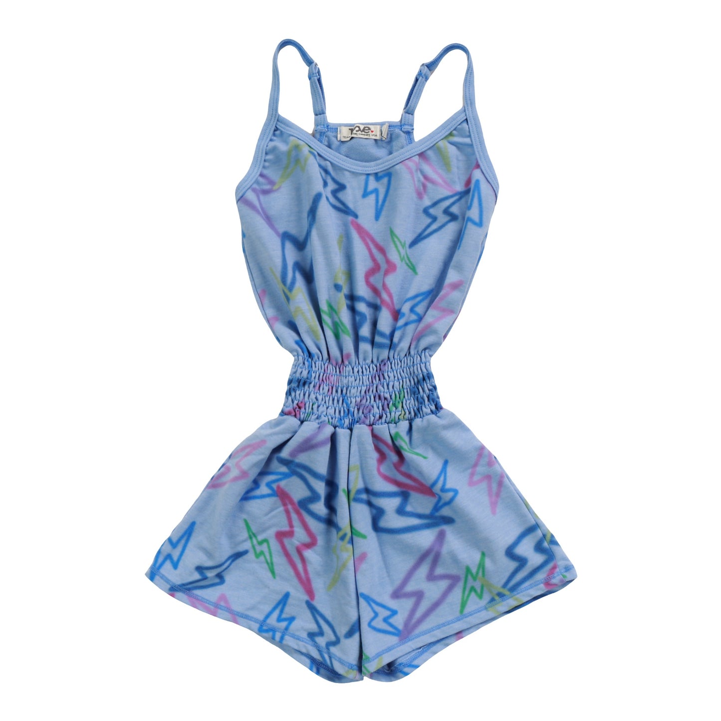 Cami Romper (Mixed Color Bolts Pattern)