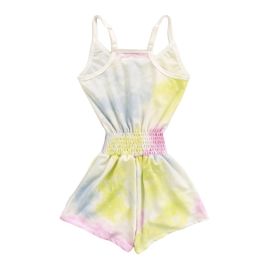 Cami Romper (Tri-Color Tie-Dye)