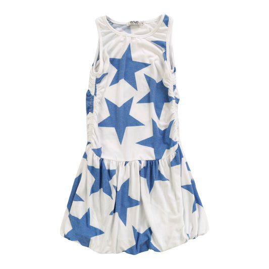 Balloon Tank Dress (Cobalt Stars Pattern)