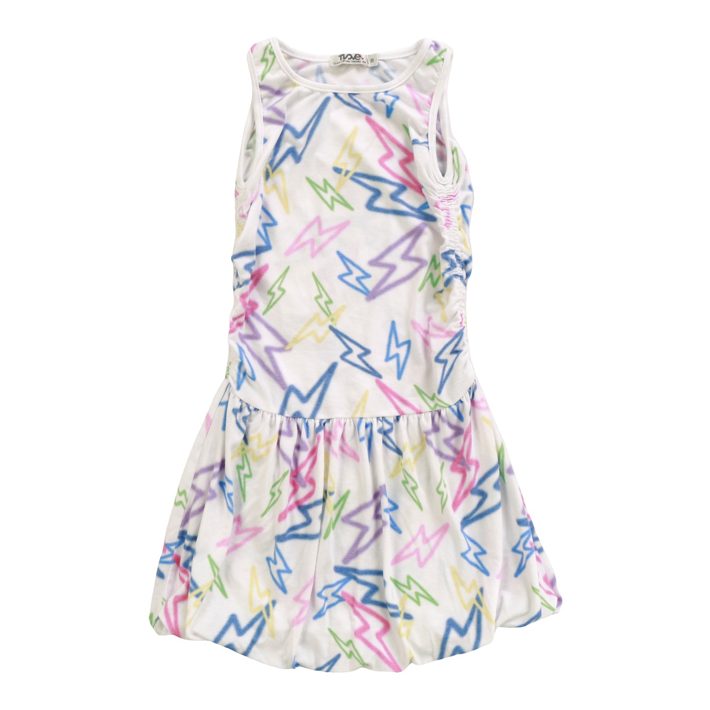 Balloon Tank Dress (Mixed Color Bolts Pattern)
