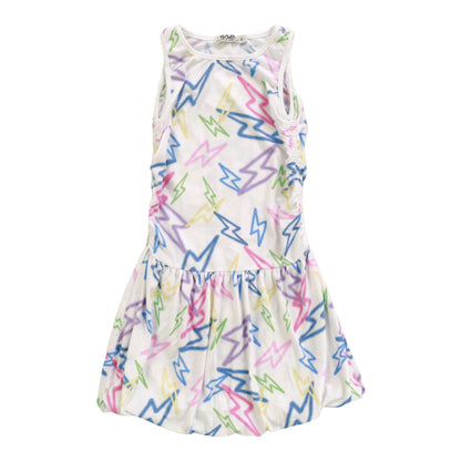 Balloon Tank Dress (Mixed Color Bolts Pattern)