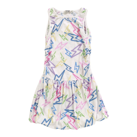 Balloon Tank Dress (Mixed Color Bolts Pattern)