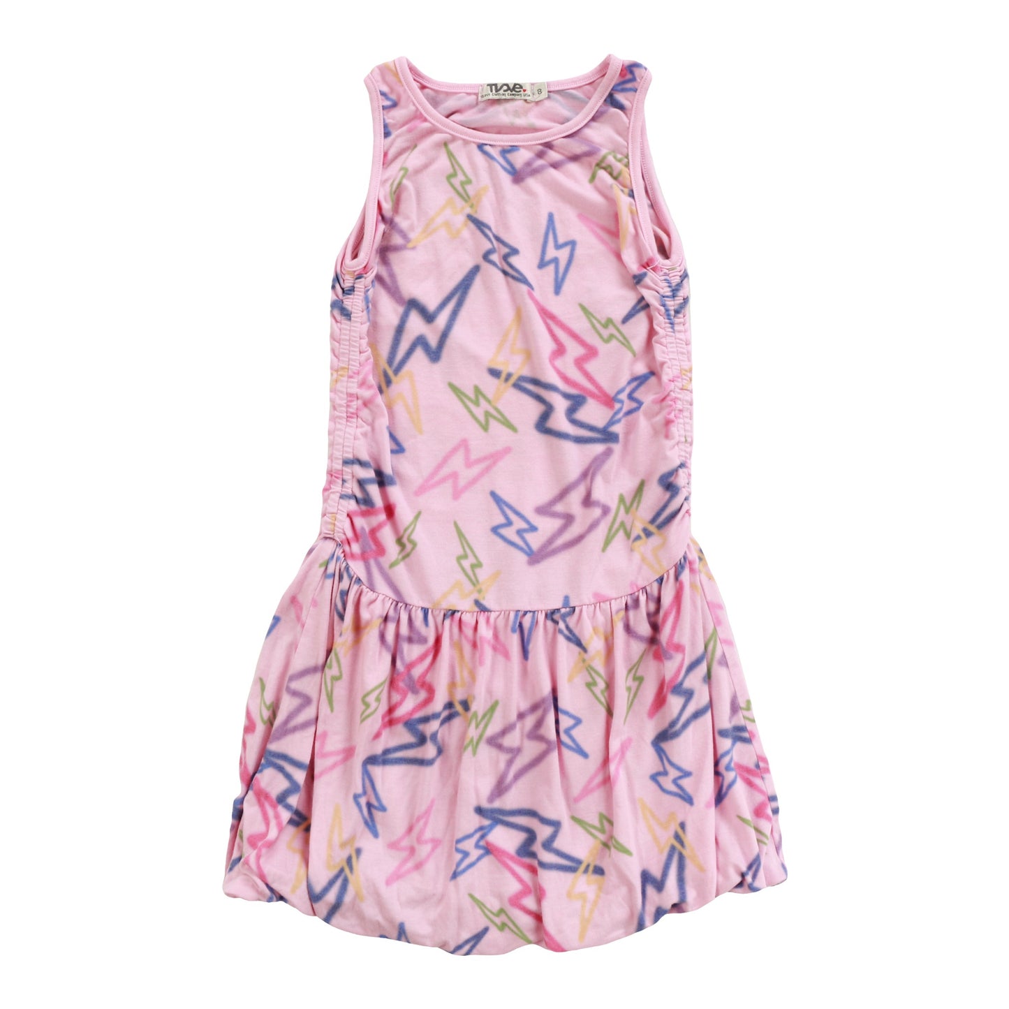 Balloon Tank Dress (Mixed Color Bolts Pattern)