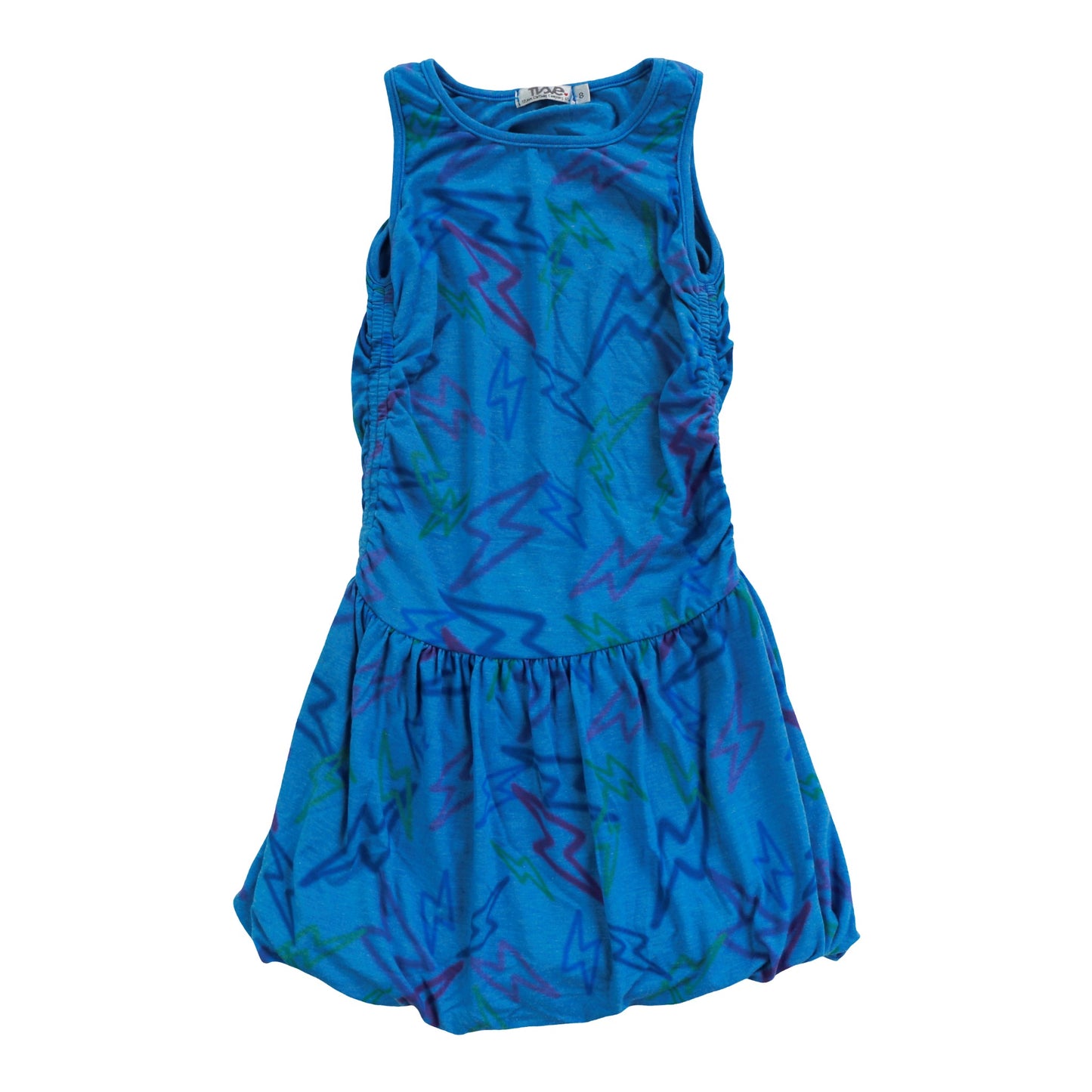 Balloon Tank Dress (Mixed Color Bolts Pattern)