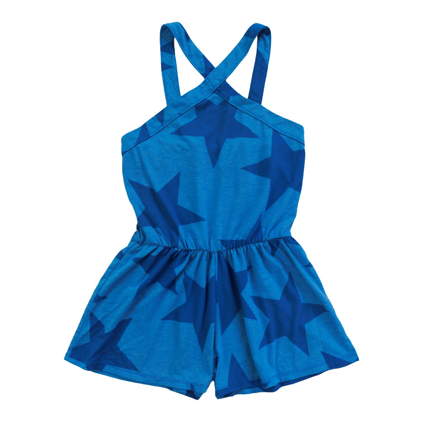Halter Top Romper (Cobalt Stars Pattern)