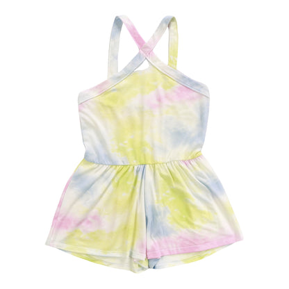 Halter Top Romper (Tri-Color Tie-Dye)
