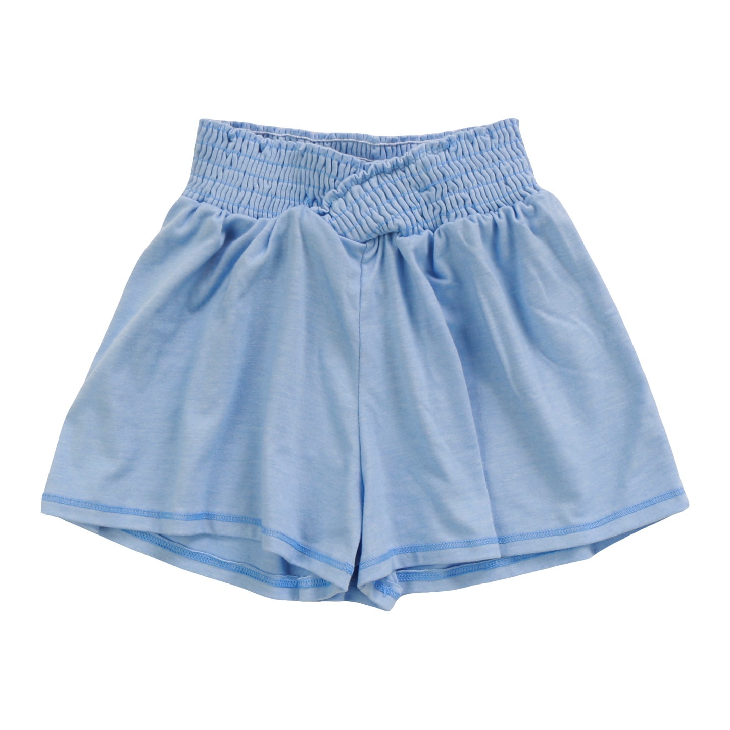 Heather Criss-Cross Smocked Shorts