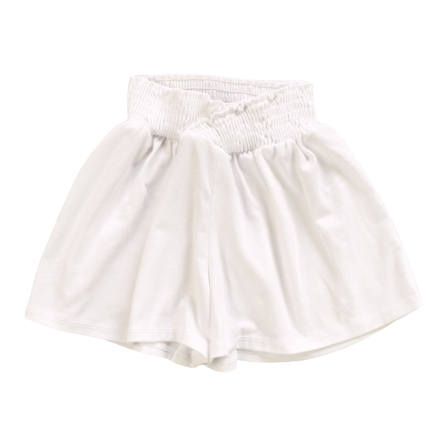 Heather Criss-Cross Smocked Shorts