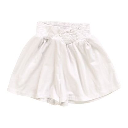 Heather Criss-Cross Smocked Shorts