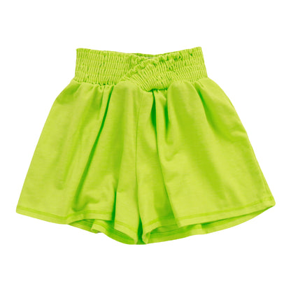 Heather Criss-Cross Smocked Shorts