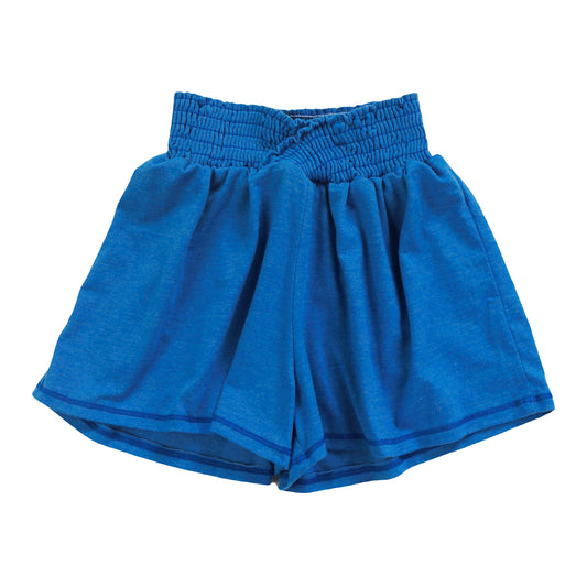 Heather Criss-Cross Smocked Shorts
