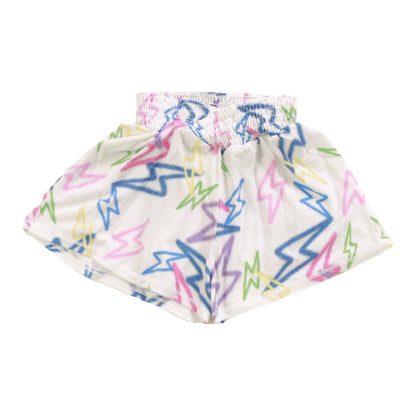 Criss-Cross Smocked Shorts (Mixed Color Bolts Pattern)