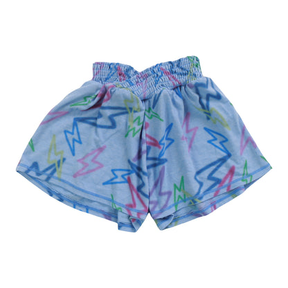 Criss-Cross Smocked Shorts (Mixed Color Bolts Pattern)