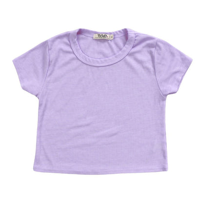 Heather Crop Baby Tee