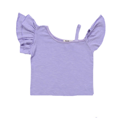 Ruffle-Sleeve Off-Shoulder Top