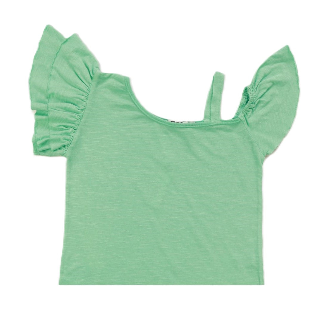 Ruffle-Sleeve Off-Shoulder Top