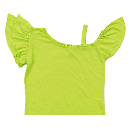 Ruffle-Sleeve Off-Shoulder Top