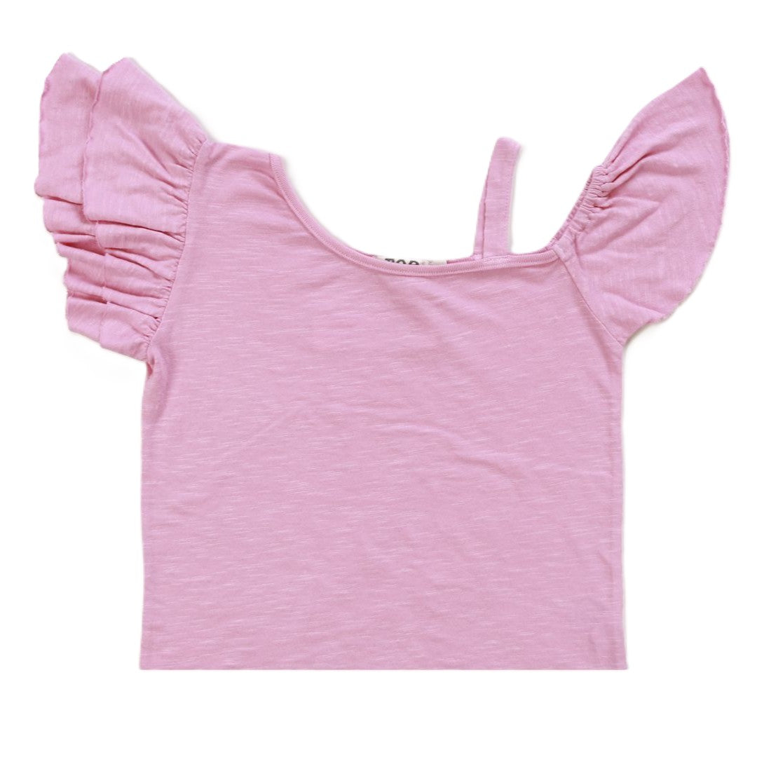 Ruffle-Sleeve Off-Shoulder Top