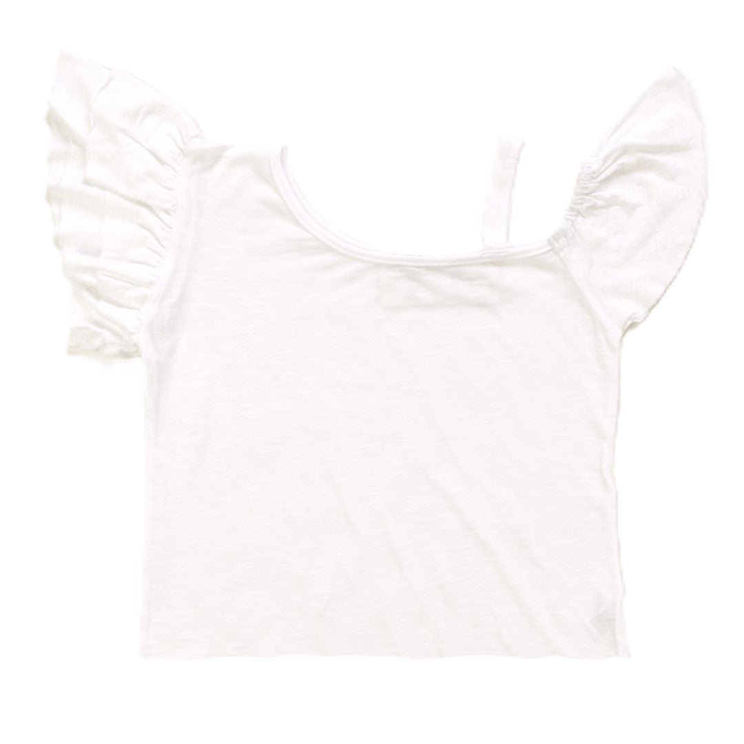 Ruffle-Sleeve Off-Shoulder Top