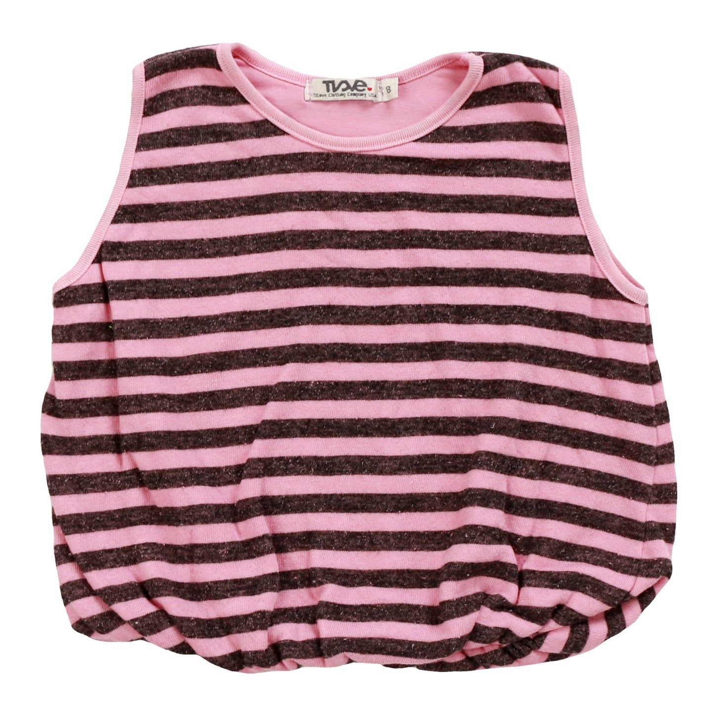 Bubble Muscle Top (Charcoal Stripes)
