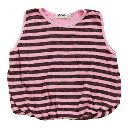 Bubble Muscle Top (Charcoal Stripes)