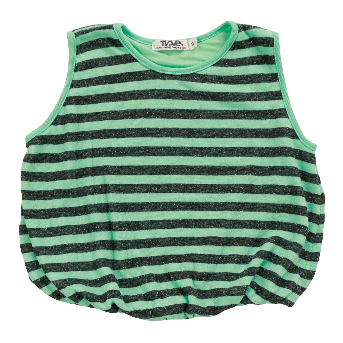 Bubble Muscle Top (Charcoal Stripes)