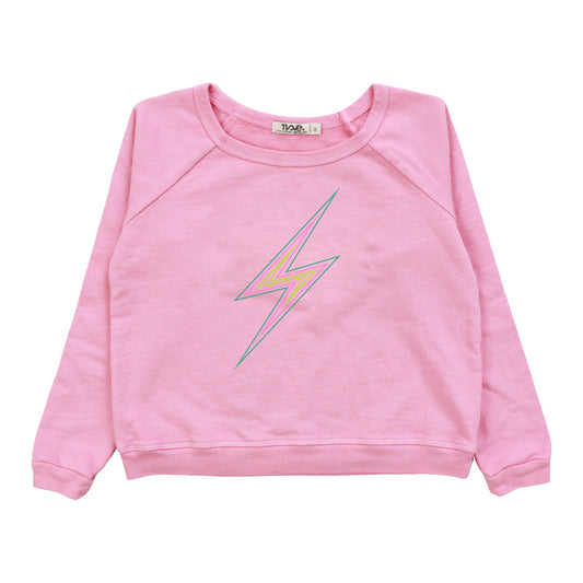 Raglan Crew Top (Triple Bolt Outline Print)
