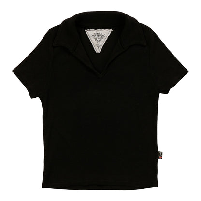 Signature Collared Short-Sleeve Top