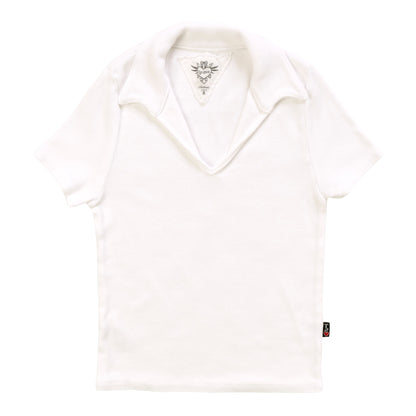 Signature Collared Short-Sleeve Top