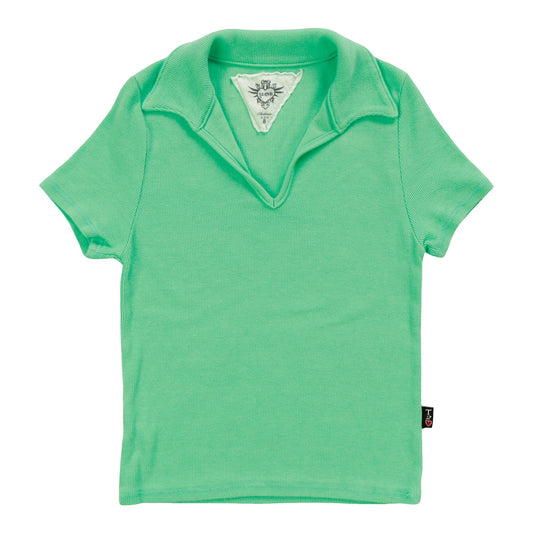 Signature Collared Short-Sleeve Top