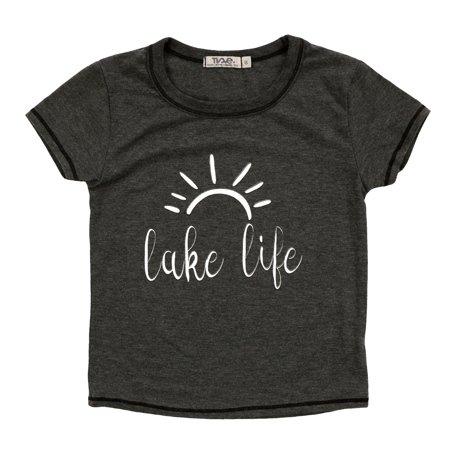 Heather Signature Cap Sleeve Tee ("lake life")