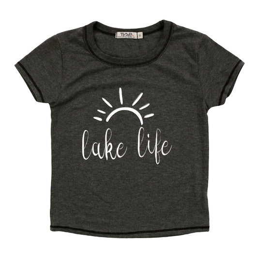 Heather Signature Cap Sleeve Tee ("lake life")