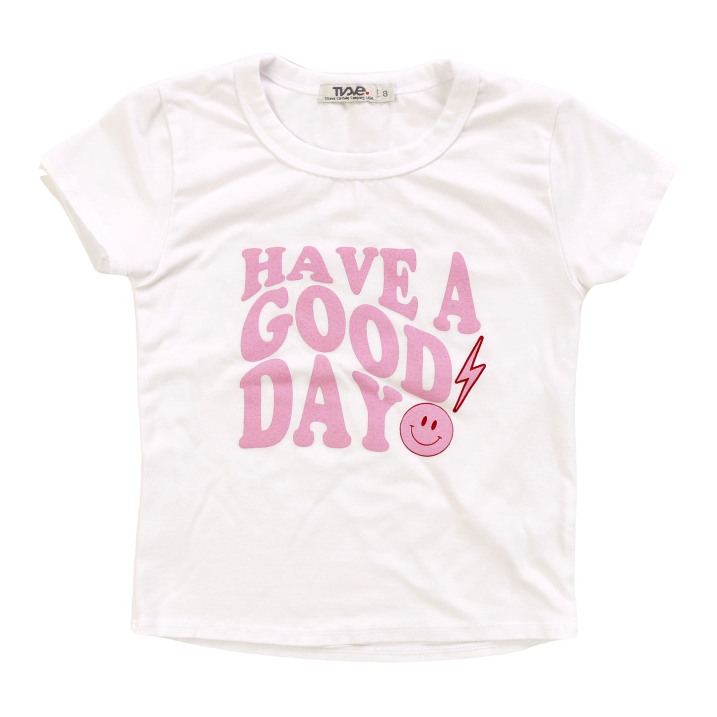Heather Signature Cap Sleeve Tee ("HAVE A GOOD DAY")