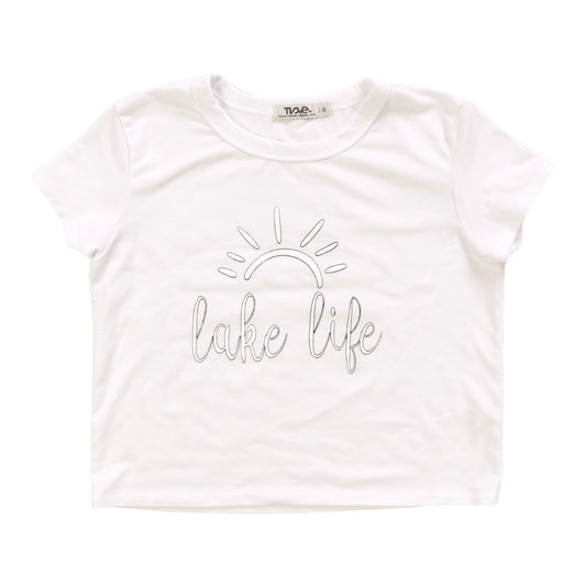 Heather Boxy Top ("lake life")