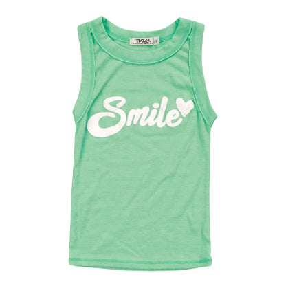 Heather Crew Tank ("Smile")