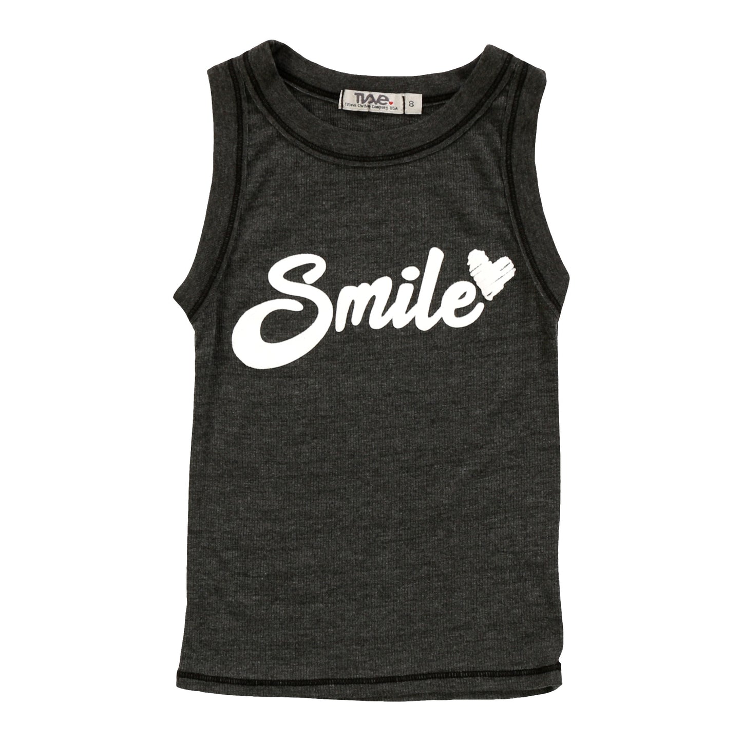 Heather Crew Tank ("Smile")