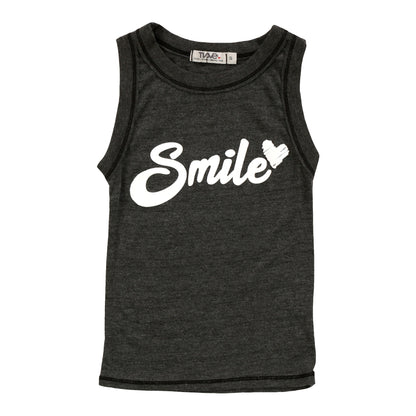Heather Crew Tank ("Smile")