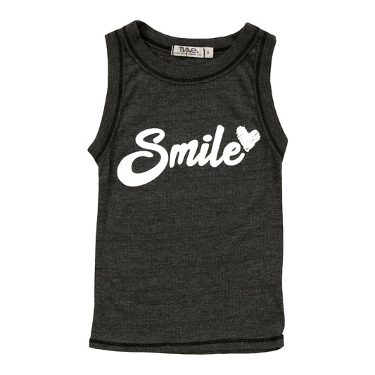 Heather Crew Tank ("Smile")