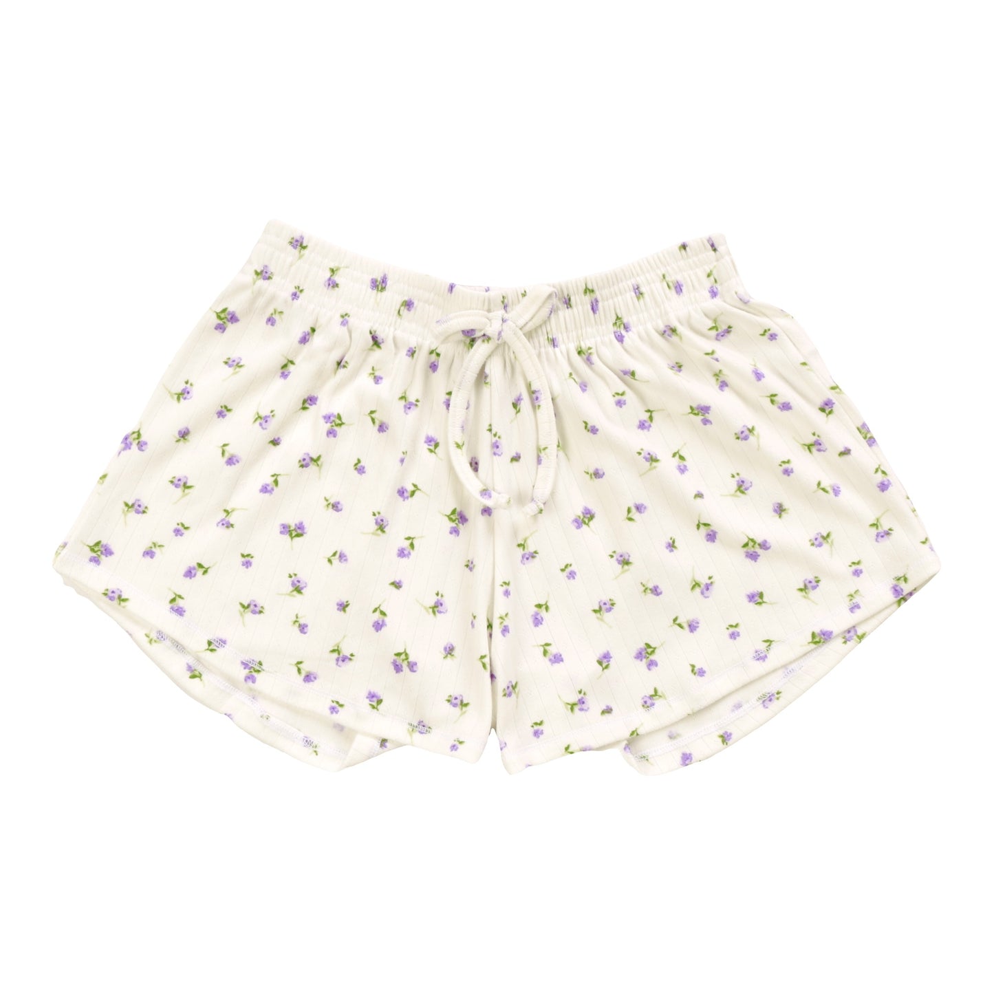 All Day Shorts (Purple Flowers Pattern)