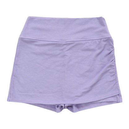 Heather Gathered-Side Skort