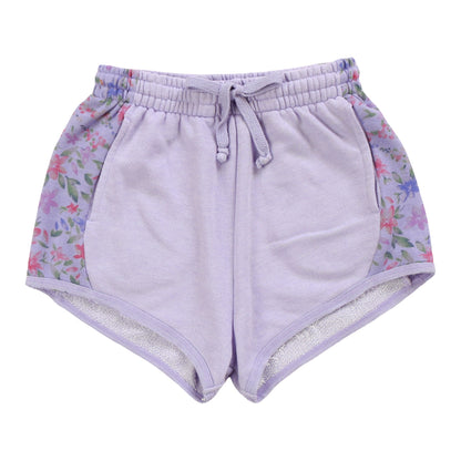 Sporty Contrast Pocket Shorts (Floral Pattern)