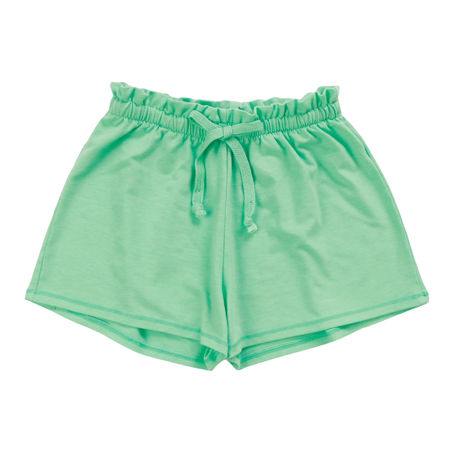 Heather Ruffle-Waist Beach Shorts