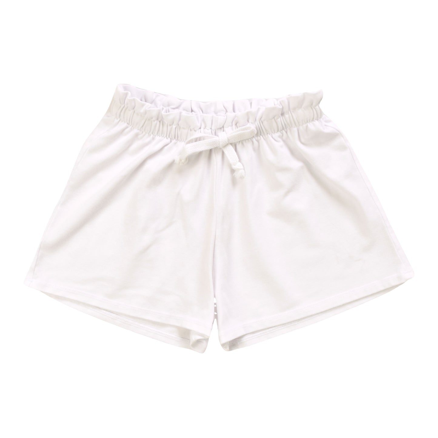 Heather Ruffle-Waist Beach Shorts