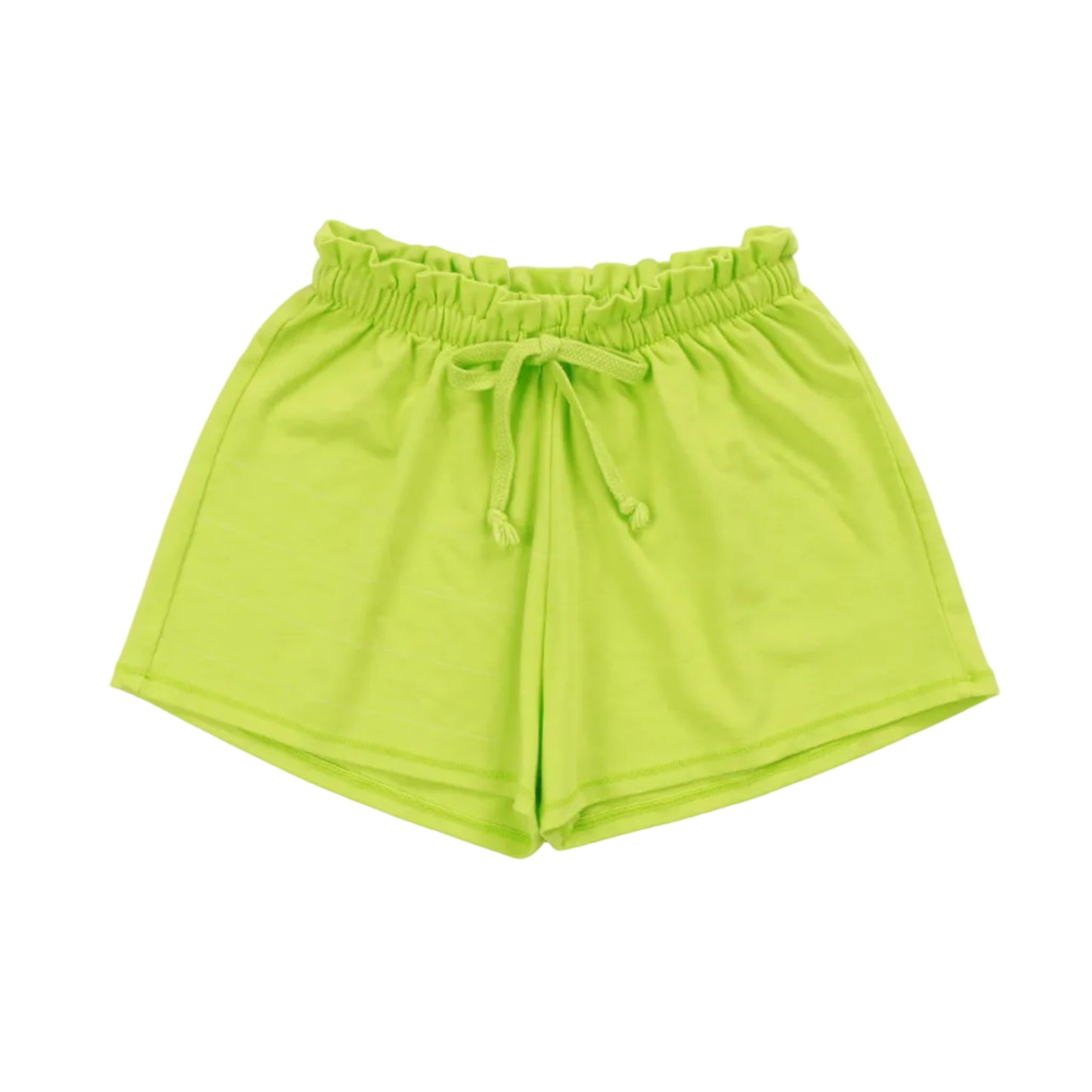 Heather Ruffle-Waist Beach Shorts