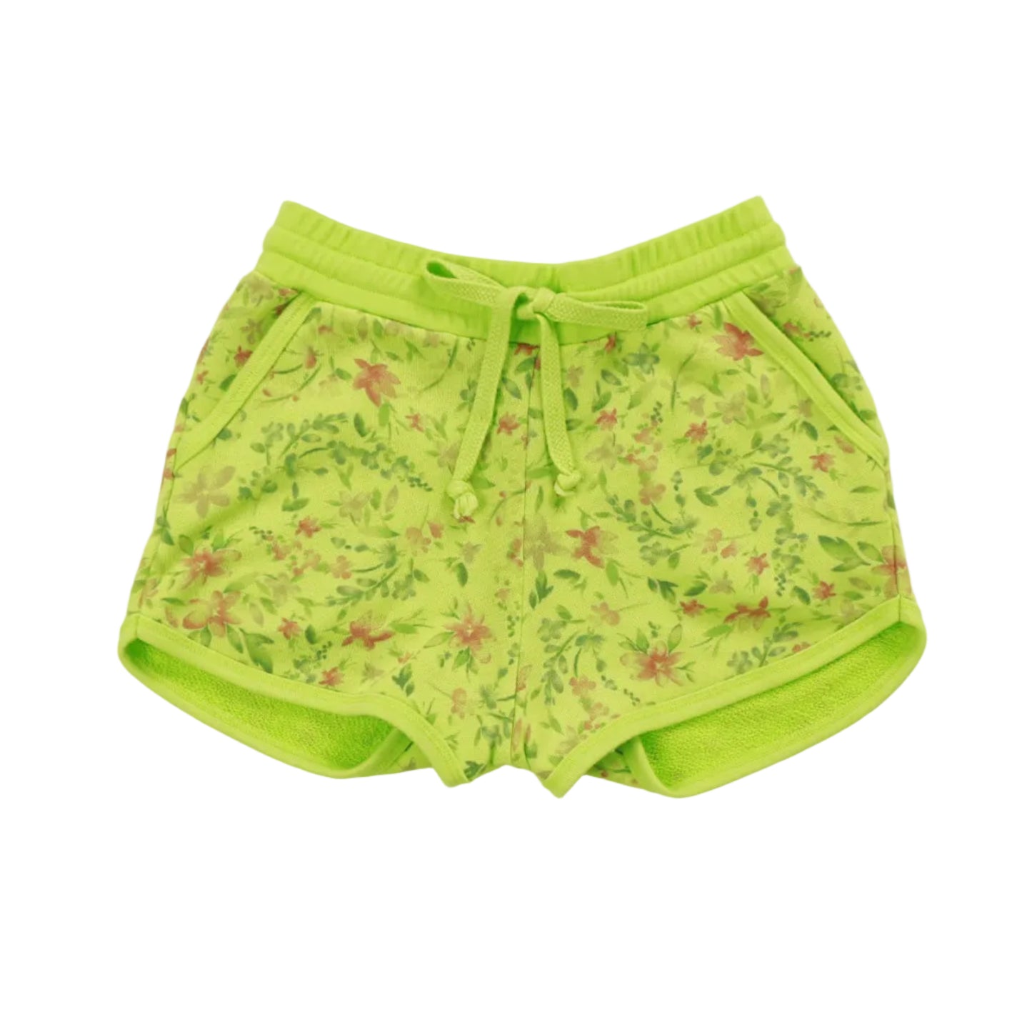 Heather Athletic Bias Pocket Shorts (Floral Pattern)