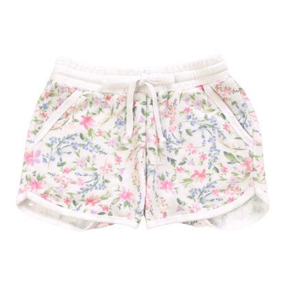 Heather Athletic Bias Pocket Shorts (Floral Pattern)